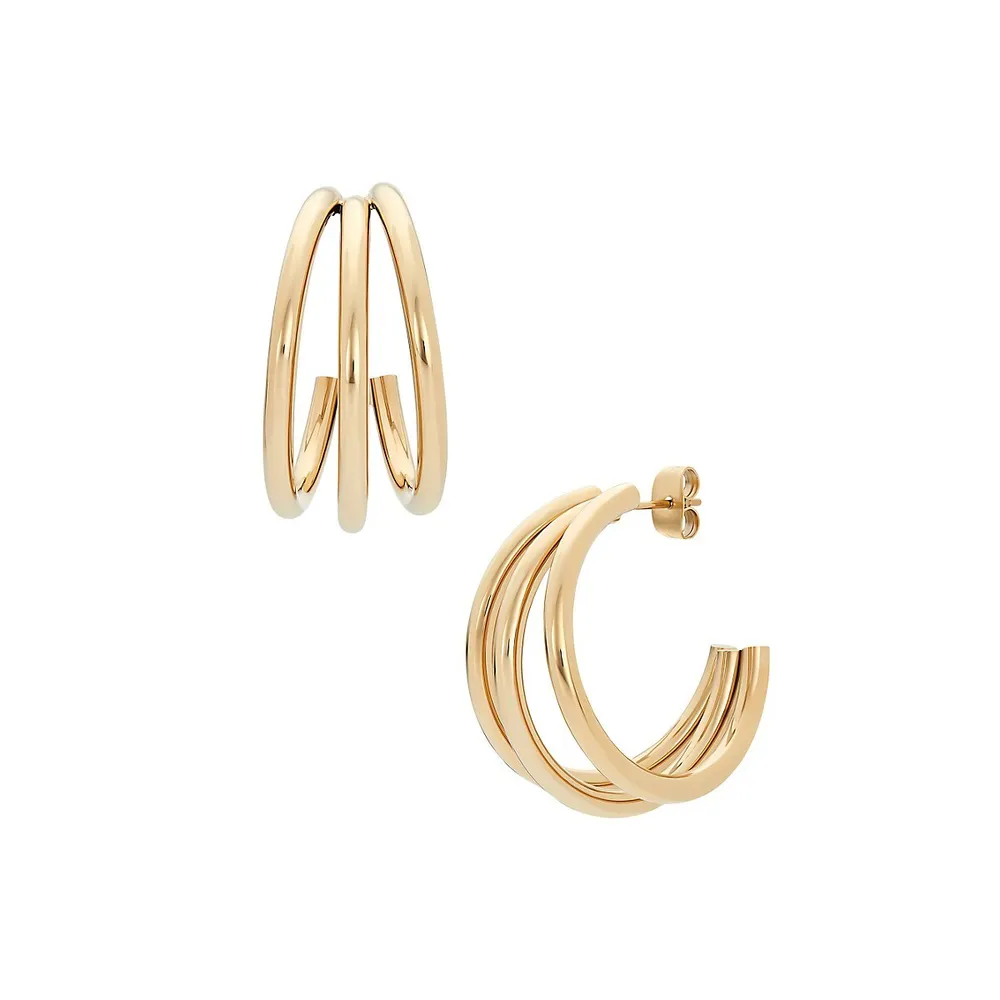 Creoles Goldplated Stainless Steel Chunky Hoop Earrings