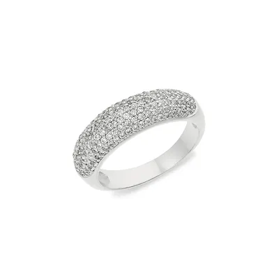 Sterling Silver & White Cubic Zirconia Ring
