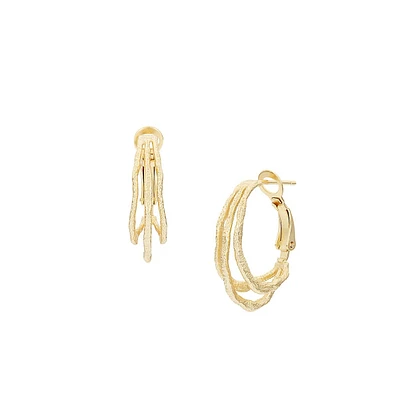 Creoles Goldplated Sterling Silver Earrings