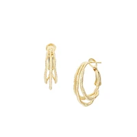 Creoles Goldplated Sterling Silver Earrings