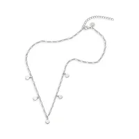 Rhodium-Plated Sterling Silver Charm Necklace