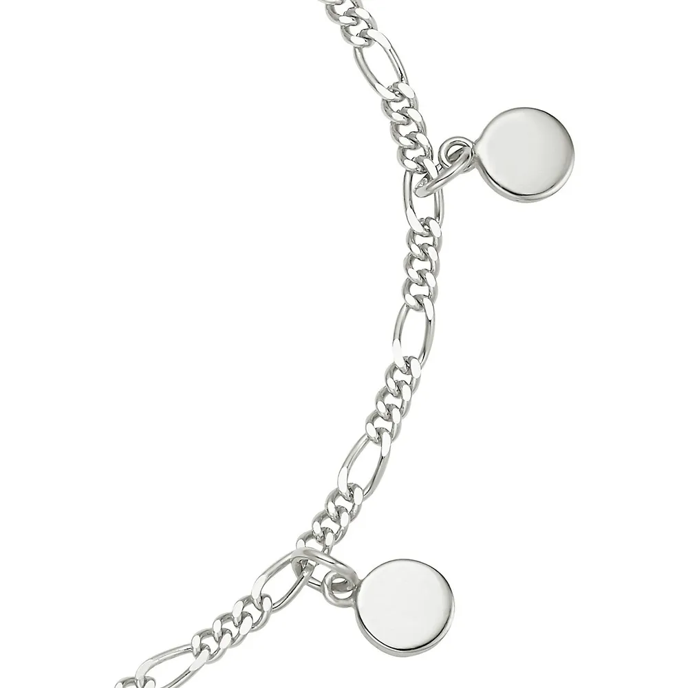 Rhodium-Plated Sterling Silver Charm Bracelet