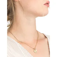 Disc & Pearl Pendant Necklace