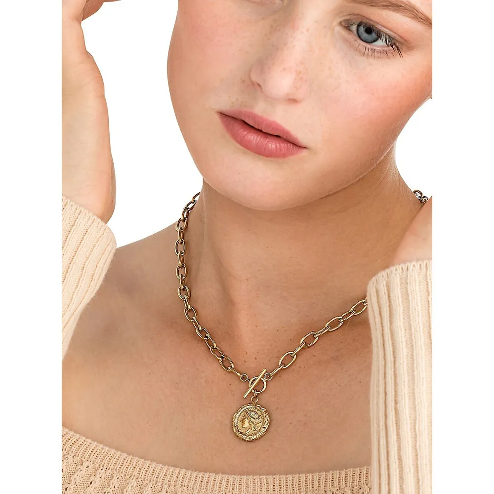 Goldplated Stainless Steel Pendant Necklace