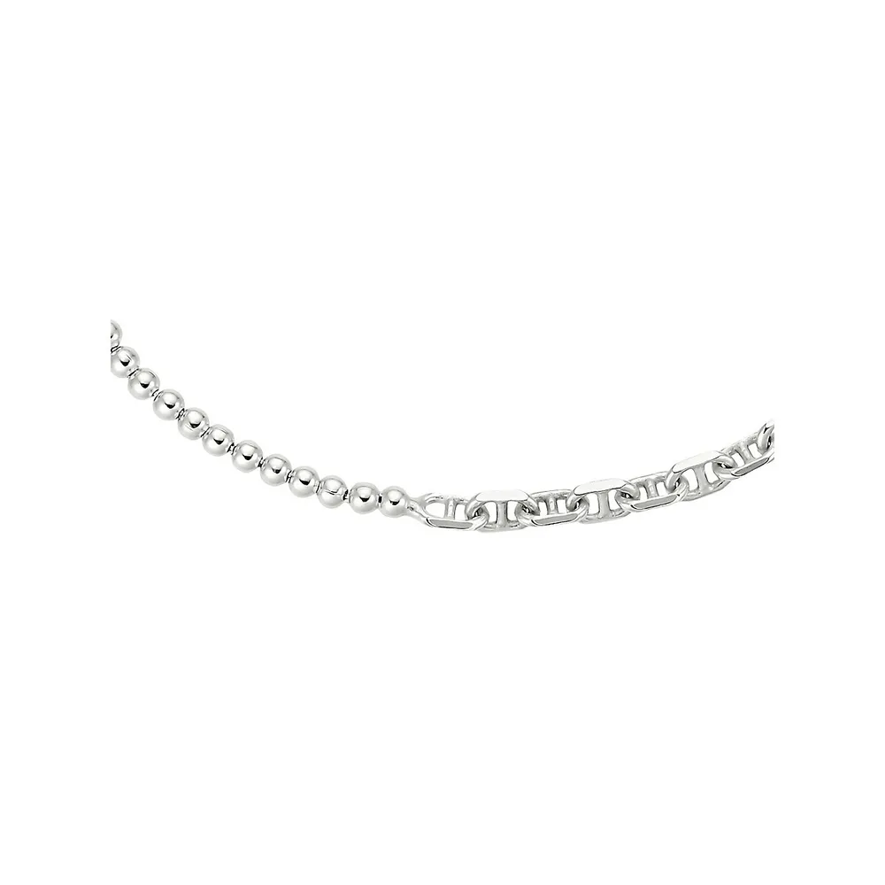 Sterling Silver Chain-Link Bracelet - 6.29"