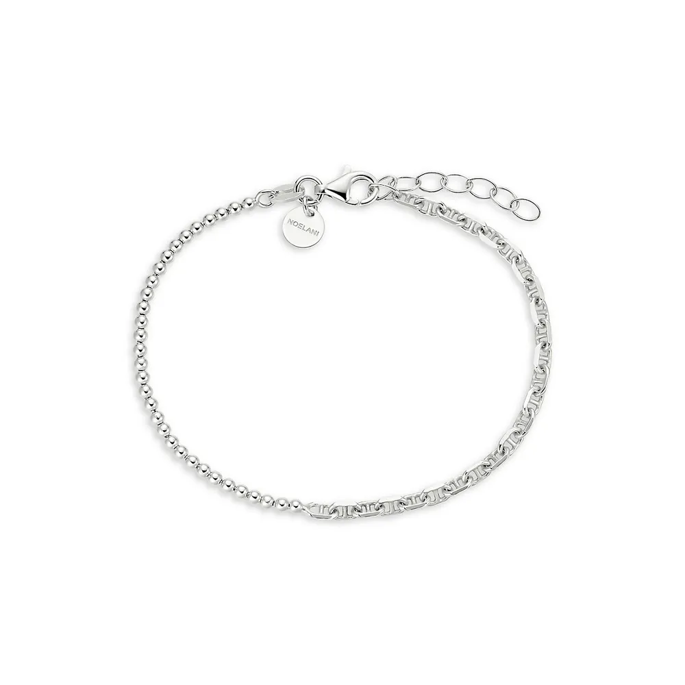 Sterling Silver Chain-Link Bracelet - 6.29"