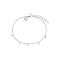 Sterling Silver Beaded Bracelet - 6.29"