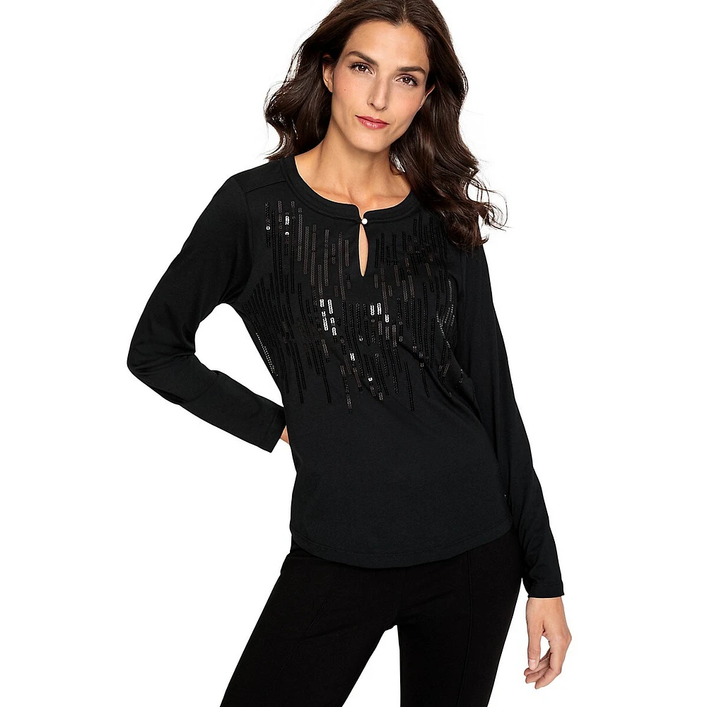 Festive Spirit Sequin Shirt