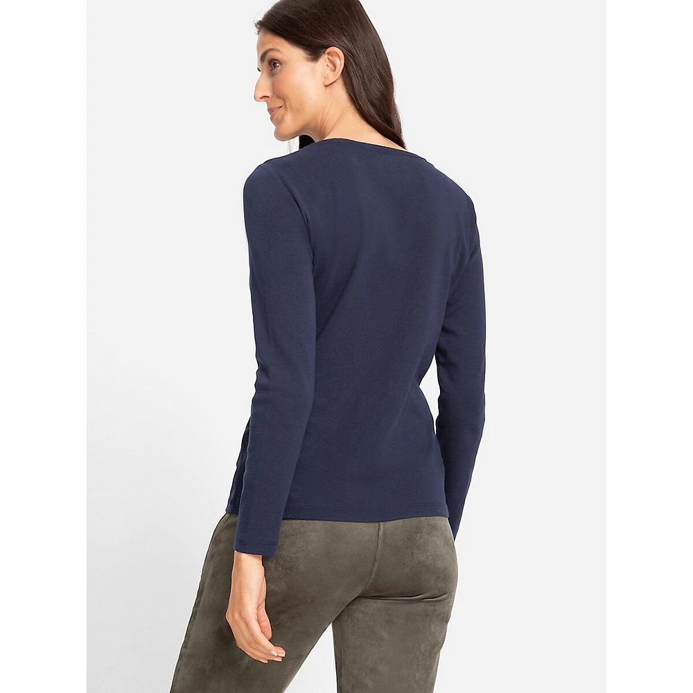 Long-Sleeve Jewelneck T-Shirt