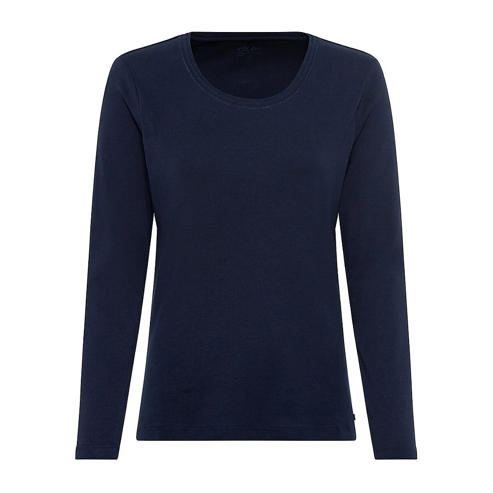 Long-Sleeve Jewelneck T-Shirt