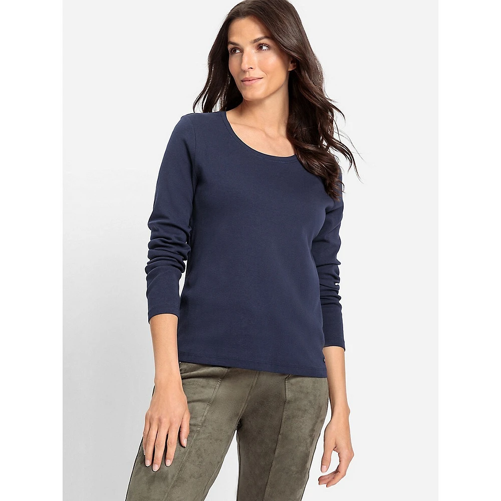 Long-Sleeve Jewelneck T-Shirt