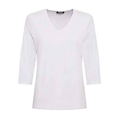 Life Motion Three-Quarter Sleeve V-Neck T-Shirt