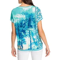 Palm Border Print T-Shirt