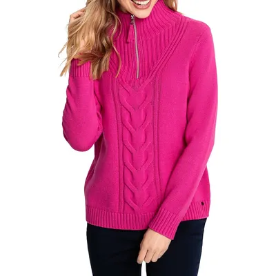 Vivid Colour Quarter-Zip Sweater