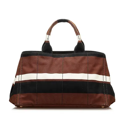 Pre-loved Striped Canapa Handbag