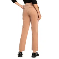 Lisa Fit Straight-Leg Velvet Corduroy Pants