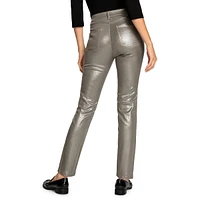 Mona Fit Slim-Leg Shimmer Jeans