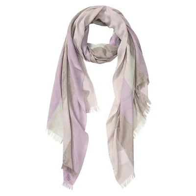 Paisley Scarf With Frayed Edge Trim