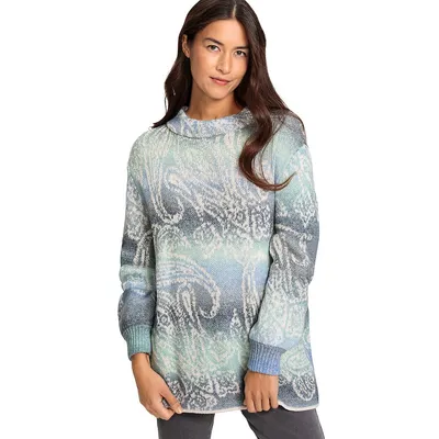Ombré Paisley Sweater