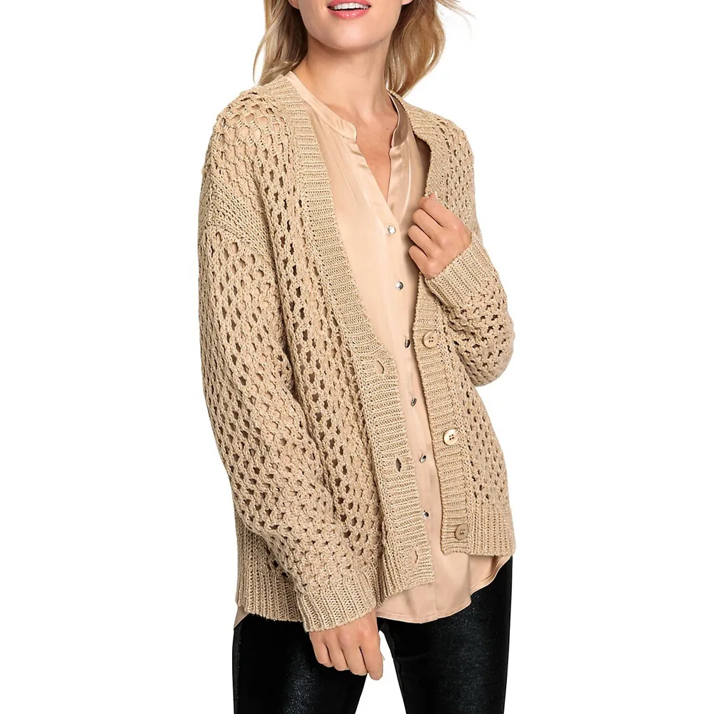Olsen Wool Cable Knit Cardigan