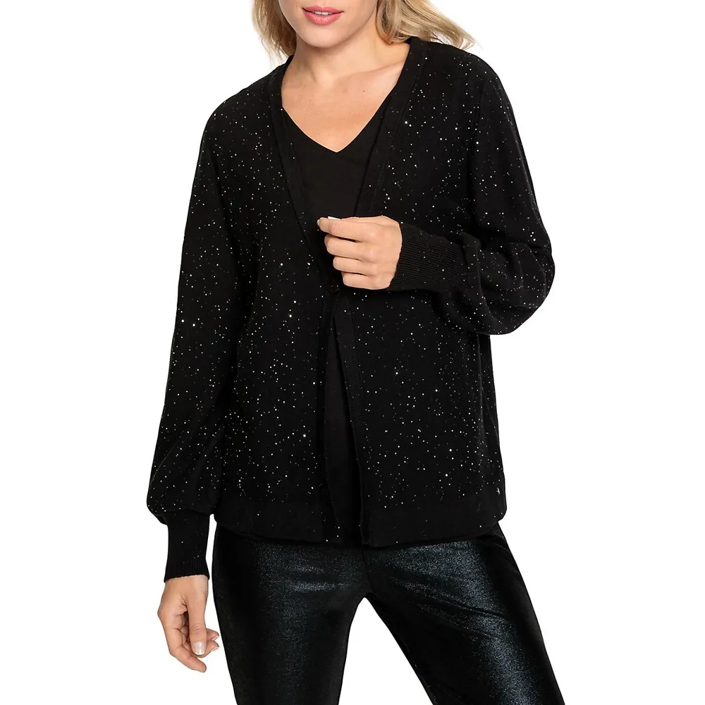 Party Lounge Sparkle-Knit Cardigan