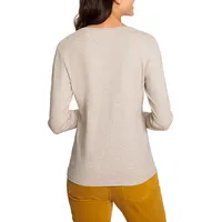 V-Neck Graphic Long-Sleeve T-Shirt