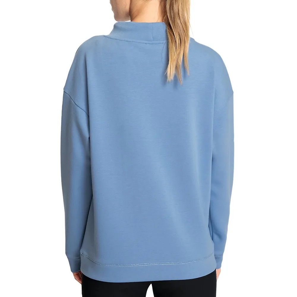 Classy Sport Cora-Fit Printed Funnel-Neck Sweatshirt