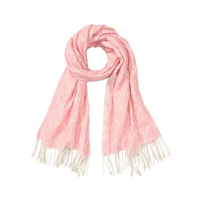 Smart Mode Icing-Print Fringed Scarf