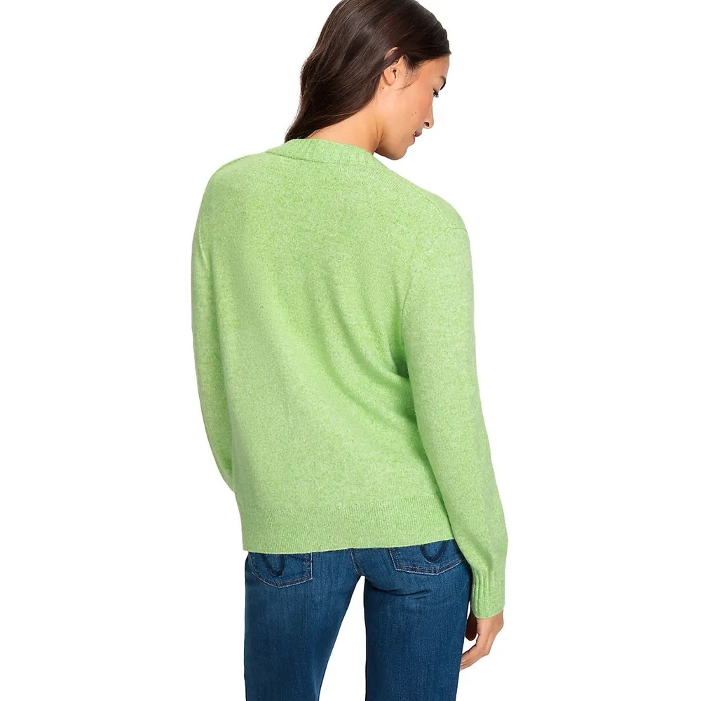 Green Zone Mélange V-Neck Cardigan