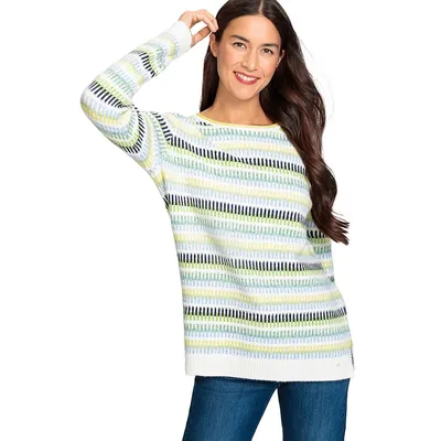 Green Zone Interlocking Stripe Sweater
