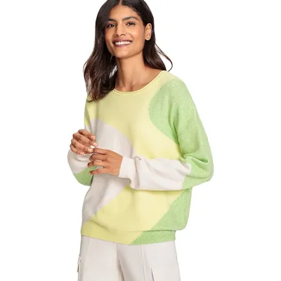 Green Zone Wide-Neck Drop-Shoulder Sweater