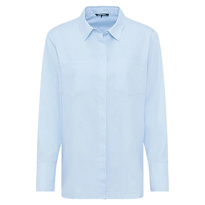 Fly-Front Cotton Shirt