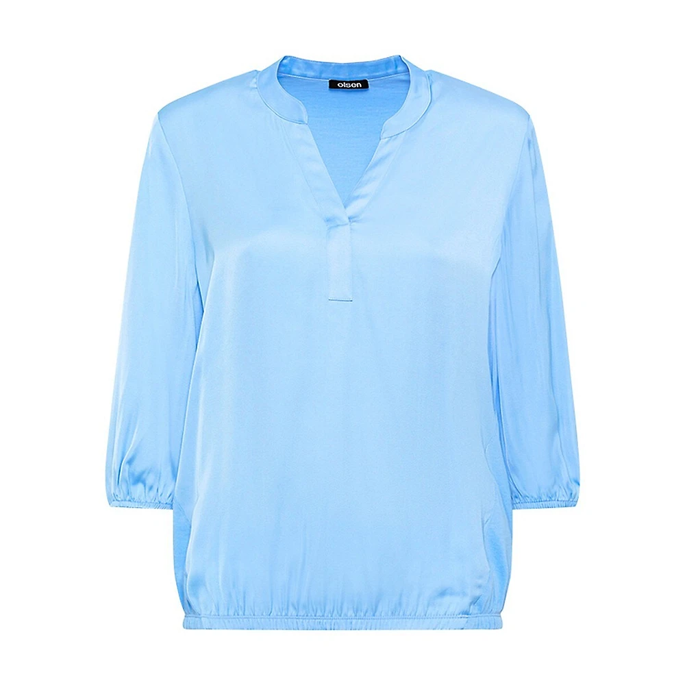 Everyday Icons Satin-Effect Tunic Blouse