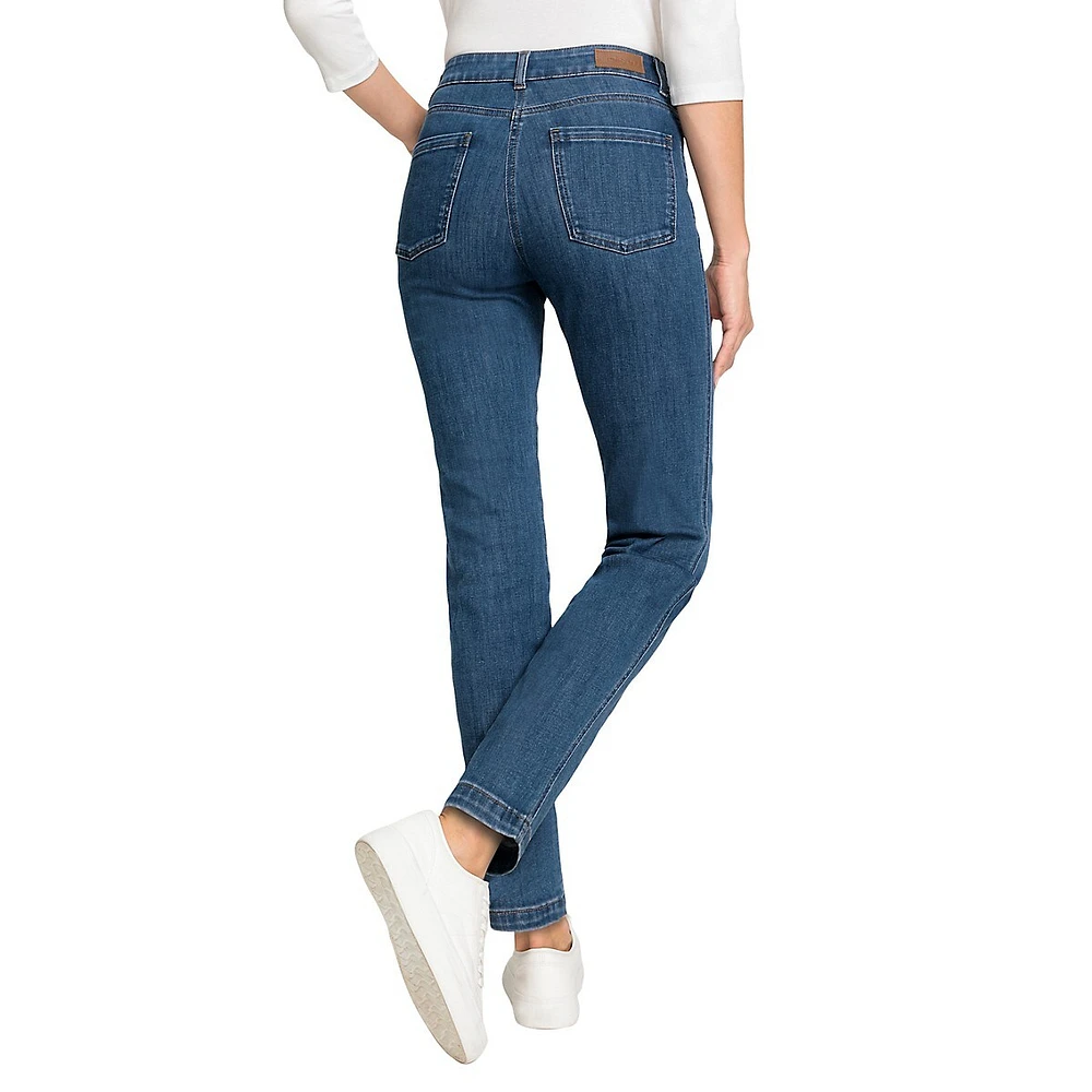 Mona Fit Slim-Leg Jeans With REPREVE