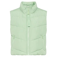 Quilted Cropped Outdoor Vest With REPREVE
