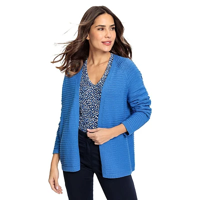 Ottoman Raglan Open-Front Cardigan