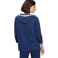 Three-Quarter Sleeve Zip Hoodie