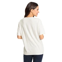 Fresh Mode Lace Texture Banded Top