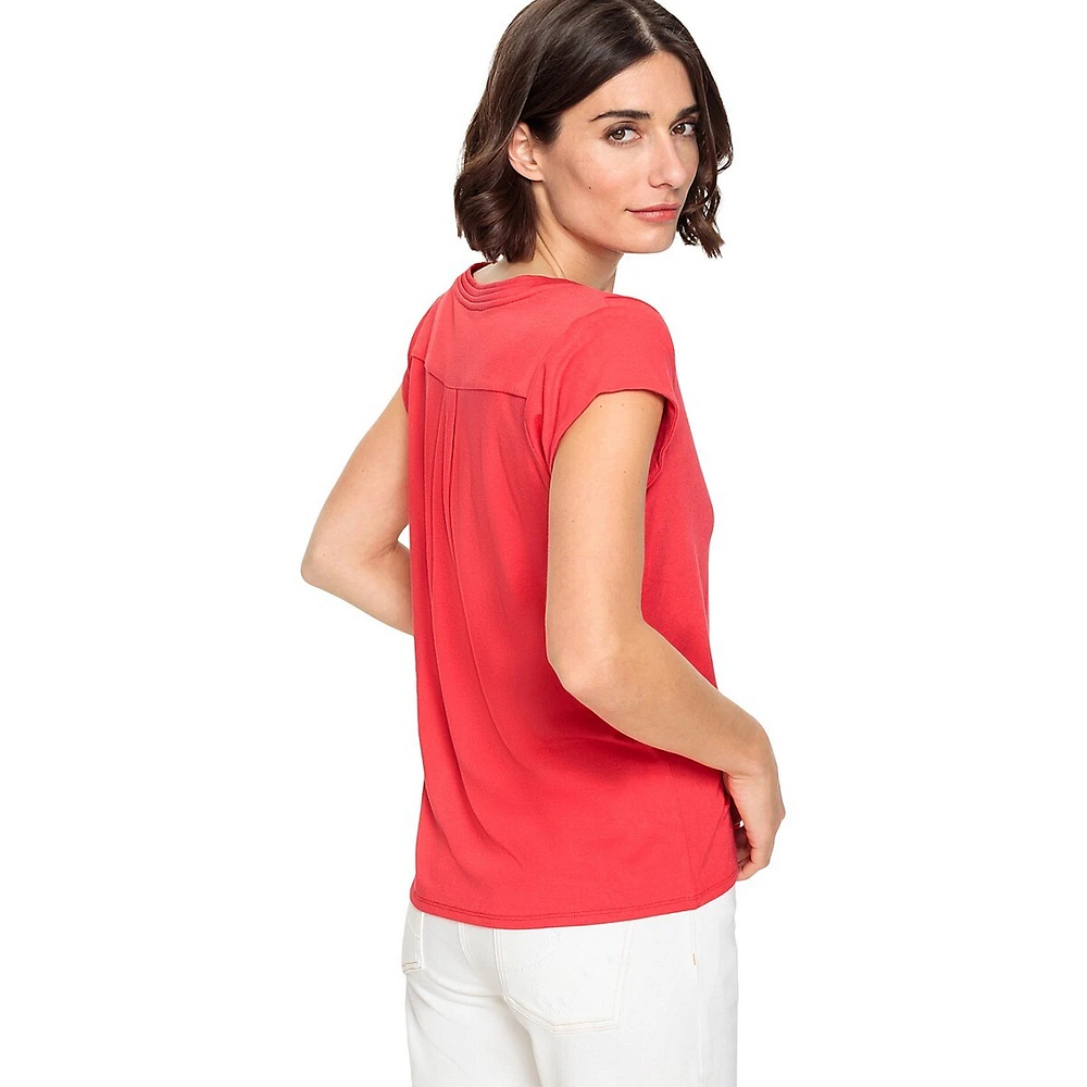 Hannah-Fit Cap-Sleeve T-Shirt