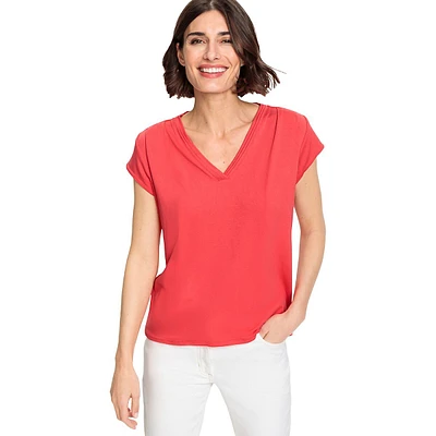 Hannah-Fit Cap-Sleeve T-Shirt