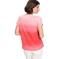 Cosima-Fit Ombré Burnout T-Shirt