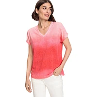 Cosima-Fit Ombré Burnout T-Shirt