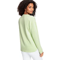 Long-Sleeve Scuba Jersey Knit Top