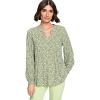 Printed Viscose Tunic Blouse