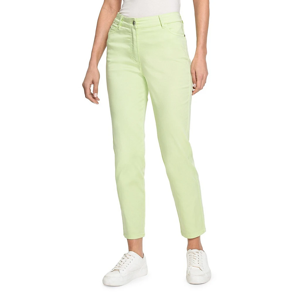 Mona Fit Slim-Leg Power Stretch Crop Pants