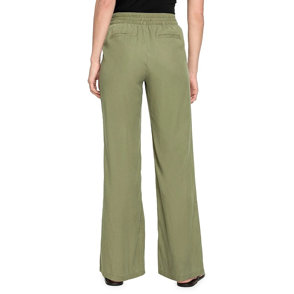 Anna Fit Wide-Leg Pull-On Pants