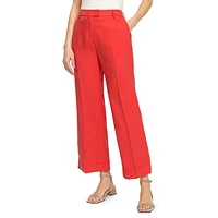 Anna-Fit Wide-Leg Cropped Trousers