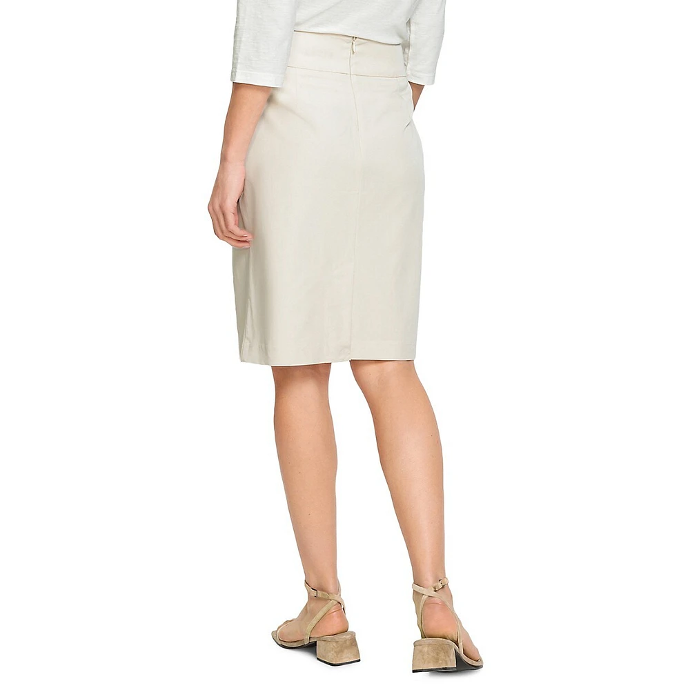 Modal-Blend Flat-Front Skirt