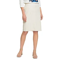 Modal-Blend Flat-Front Skirt