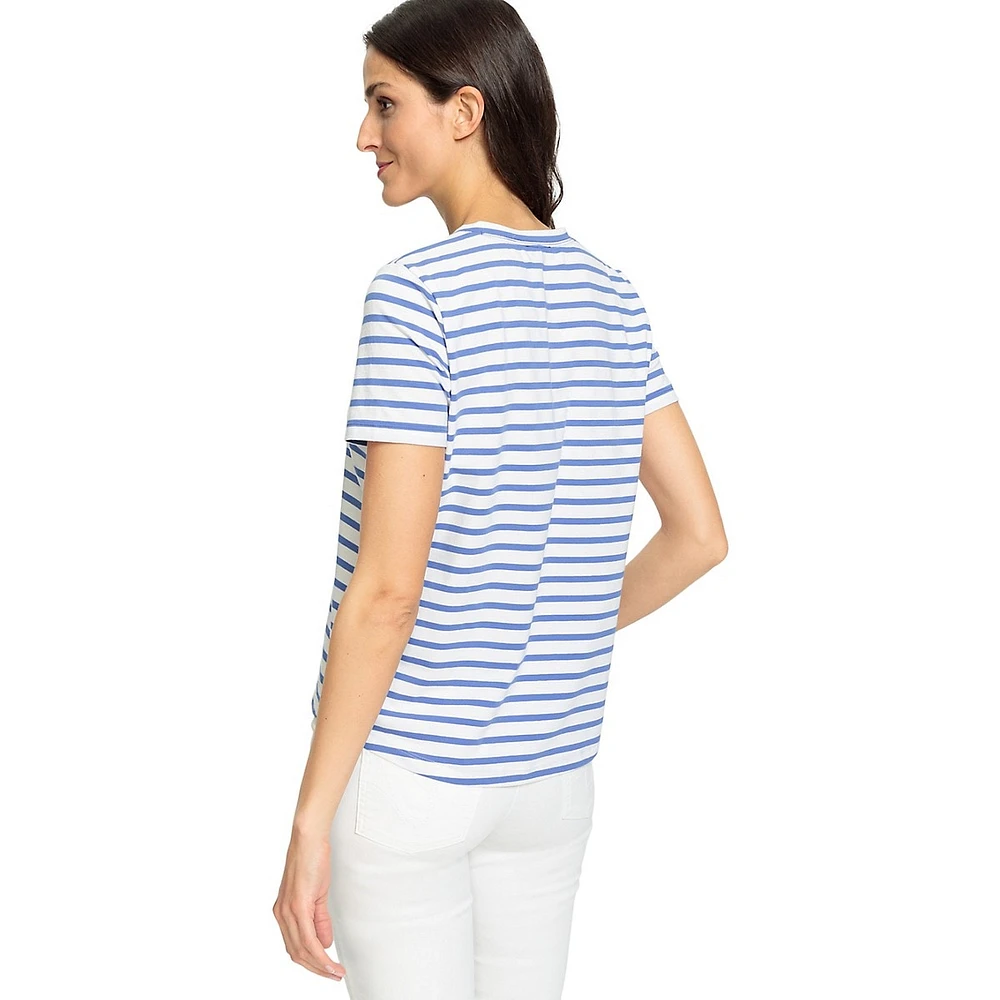 Striped V-Neck T-Shirt